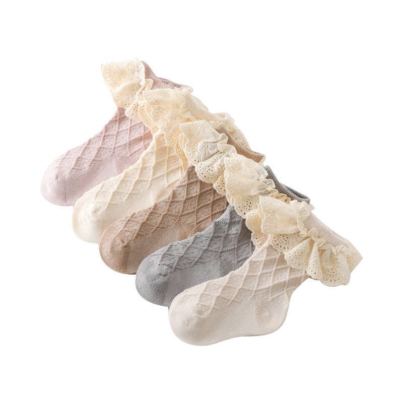 Princess Lace Girls Socks  0-12Month-6YRS