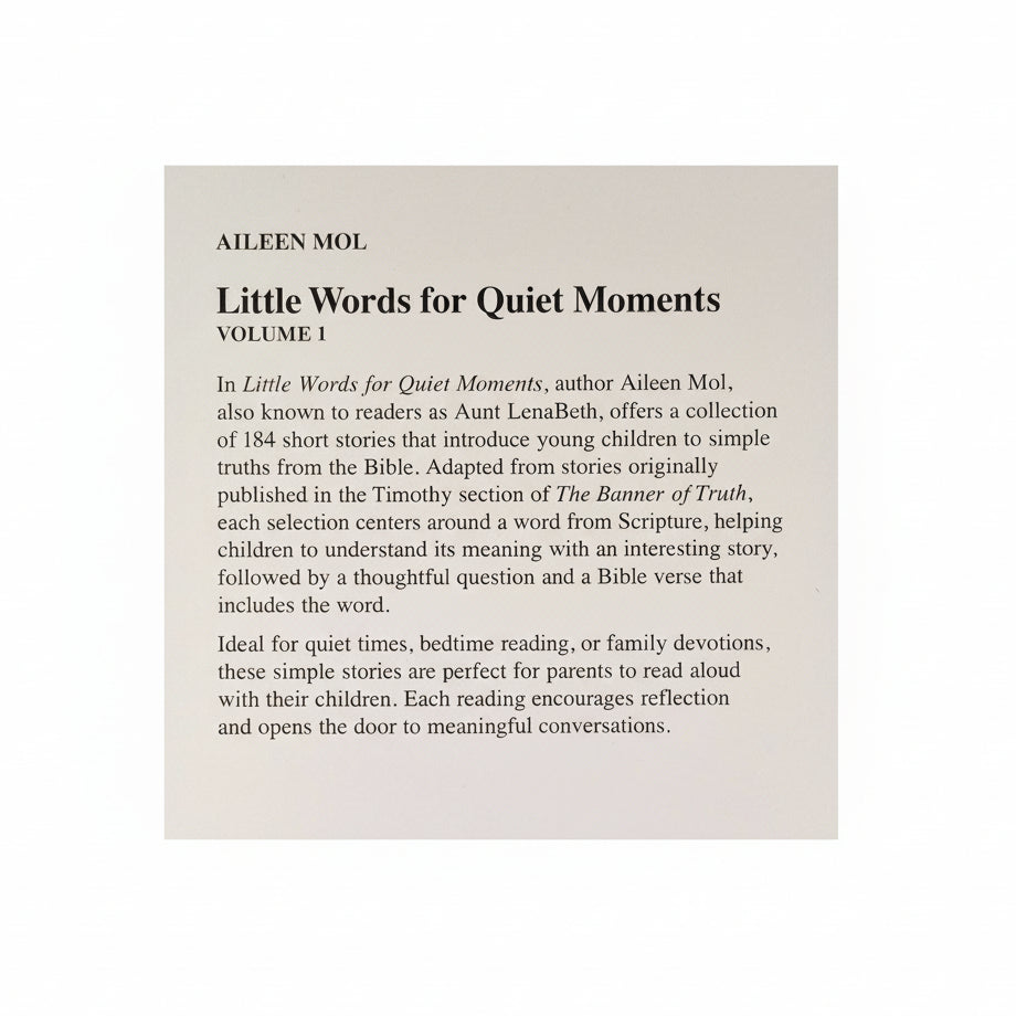 Little Words for Quiet Moments: Volume 1 - Aileen Mol