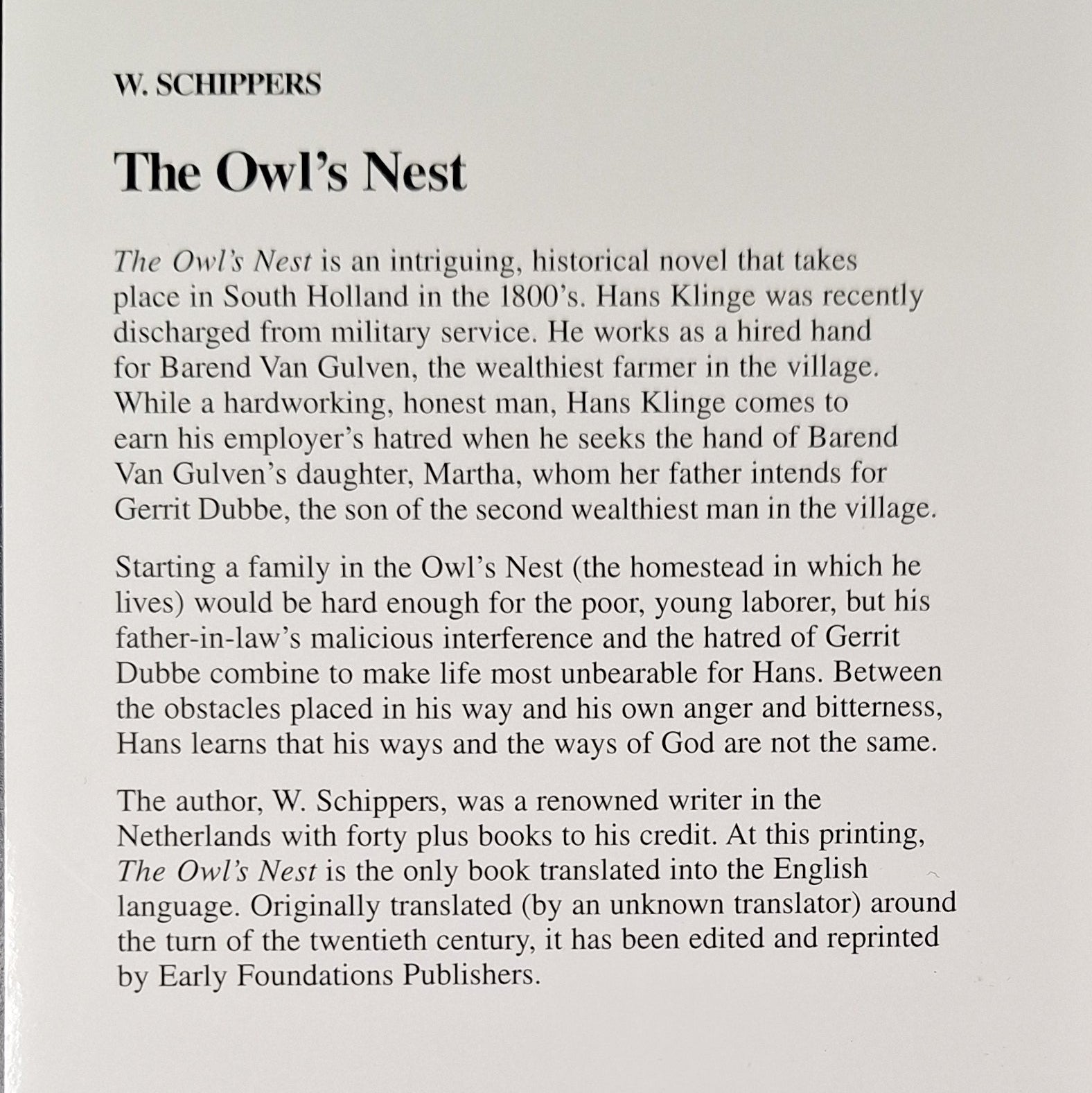 The Owls Nest - W. Schippers