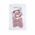Piggy / Pigtail Clip Set of 6 - Mauve