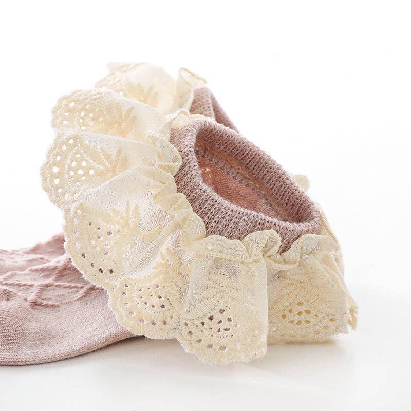Princess Lace Girls Socks  0-12Month-6YRS