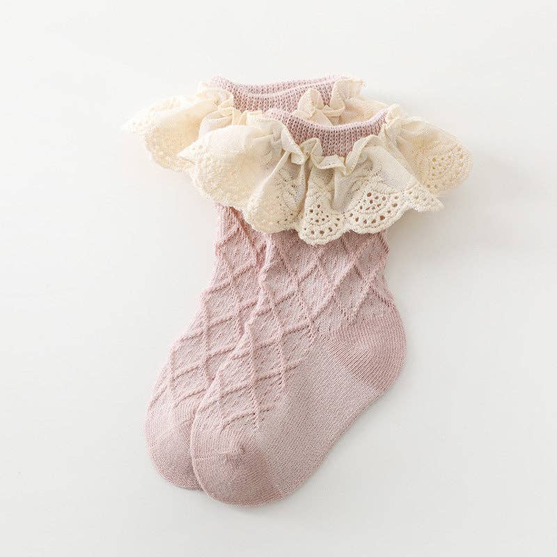 Princess Lace Girls Socks  0-12Month-6YRS