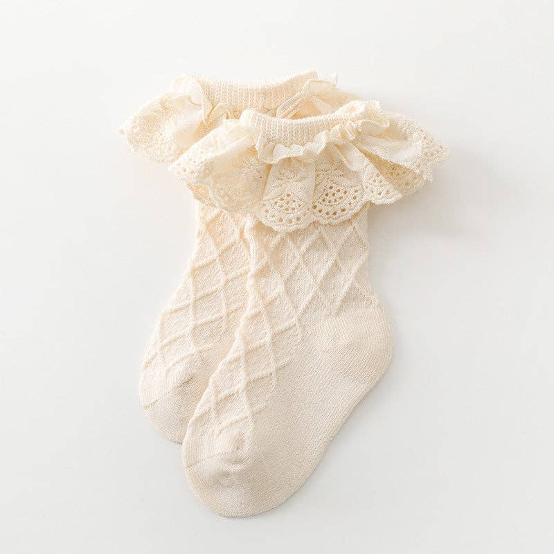 Princess Lace Girls Socks  0-12Month-6YRS