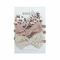Nylon Stretchy Bow Headband Set (3)