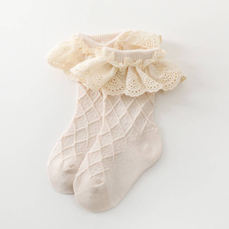 Princess Lace Girls Socks  0-12Month-6YRS